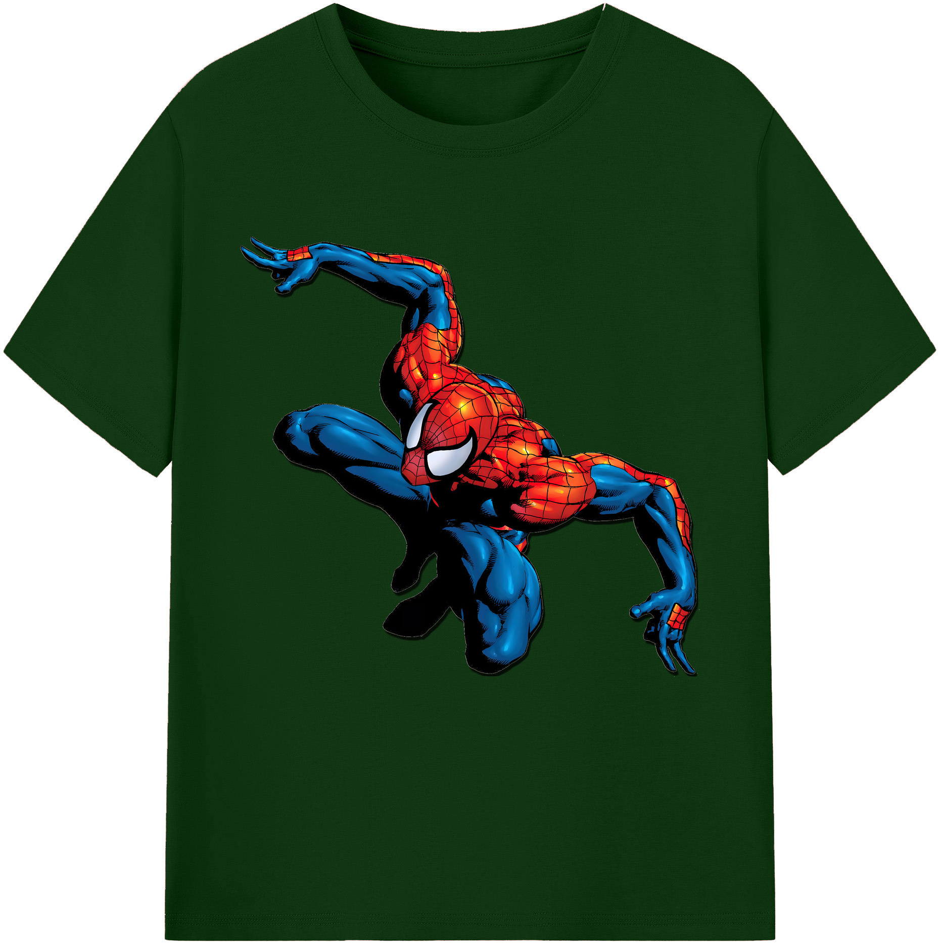 （画像用） Spider Man スパイダーマン 綿100％半袖Tシャツ（フロントプリント）